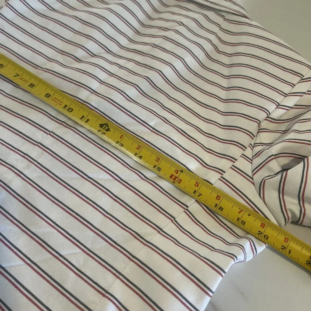 NWT Tommy Hilfiger Nautical Pinstriped Blazer,‎ White W/Red And Blue, Size 14